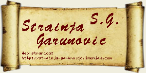 Strainja Garunović vizit kartica